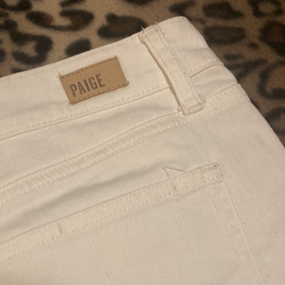 2 for $40 PAIGE Shorts Women’s Size 28 Paige Cuffed Hem Shorts White Jean Shorts - Picture 9 of 14